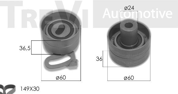 TREVI AUTOMOTIVE Zobsiksnas komplekts KD1467